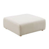 Hangover - Linen Ottoman - Cream - R&R Furniture Gallery (Fountain Valley, CA)