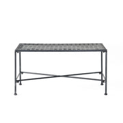 Luna - Outdoor Iron Coffee Table - Black Brush Silver - R&R Furniture Gallery (Fountain Valley, CA)