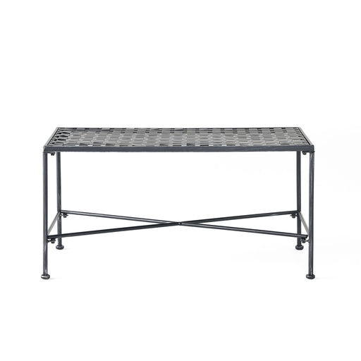 Luna - Outdoor Iron Coffee Table - Black Brush Silver - R&R Furniture Gallery (Fountain Valley, CA)