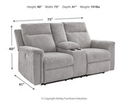 Barnsana - Dbl Power Reclining Loveseat With Console - R&R Furniture Gallery (Fountain Valley, CA)