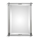 Uttermost Adara Pearl Silver Vanity Mirror with a decorative frame, reflecting elegant home decor style.
