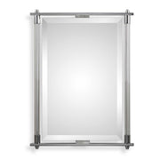 Uttermost Adara Pearl Silver Vanity Mirror with a decorative frame, reflecting elegant home decor style.