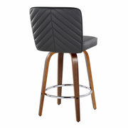 Lumi Source Henry contemporary counter stool set with swivel feature, fixed height, round footrest, in a modern design.