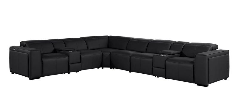 1224 - 8-Piece U-Shaped Sectional Sofa In With 4 Power Recliners & Power Headrest