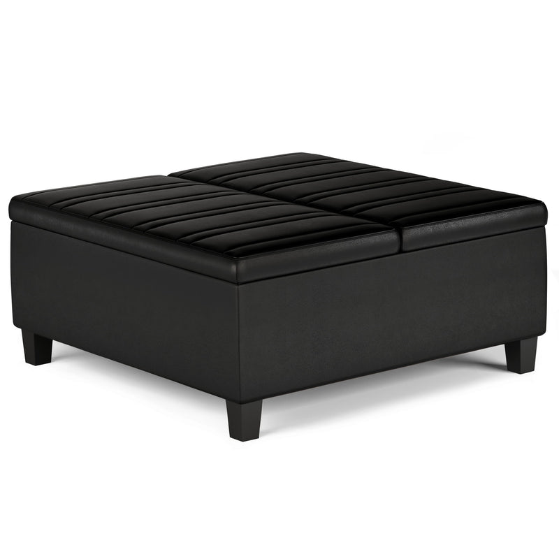 Ellis - Coffee Table Storage Ottoman Contemporary Design - R&R Furniture Gallery (Fountain Valley, CA)