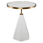Pylon - Side Table - Brass / White