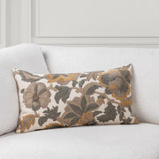 Classic Home Jana 14x26 inch dry sage multi accent pillow with textured fabric and decorative pattern for living room decor.