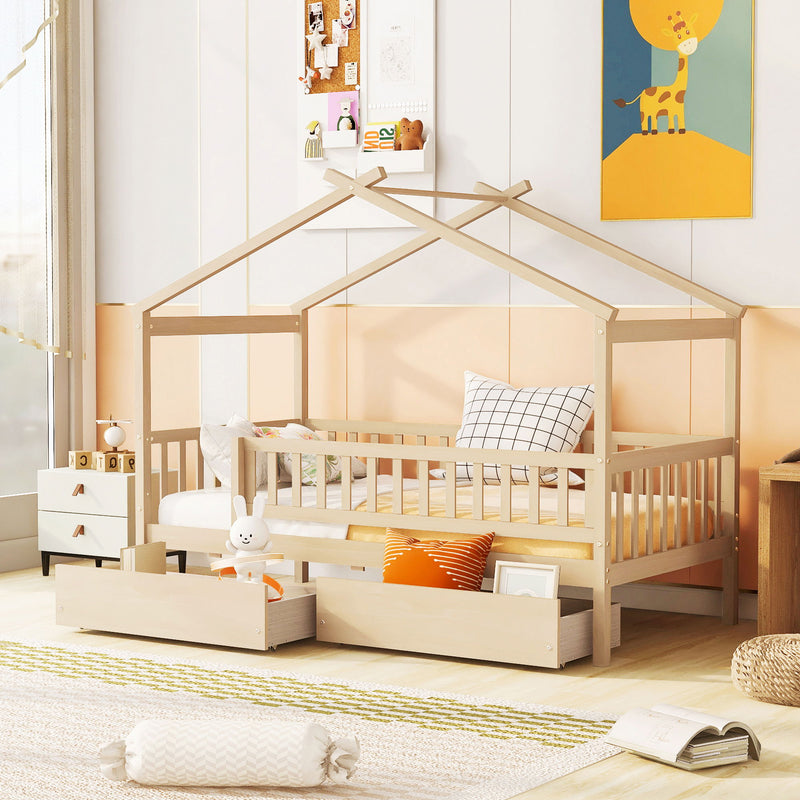 House Bed With 2 Drawers - R&R Furniture Gallery (Fountain Valley, CA)
