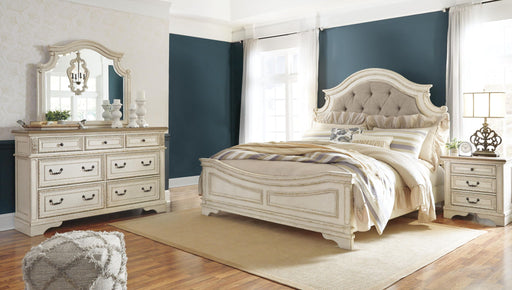 White and brown three-drawer accent nightstand by Signature Design Ashley, with sleek design and modern wooden finish.