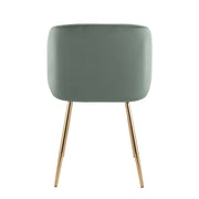 Set of two Lumi Source Fran contemporary elegant design chairs with sleek, modern style and plush upholstery.