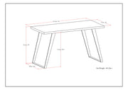 Lowry - Flat Top Desk - Rustic Natural Aged Brown - R&R Furniture Gallery (Fountain Valley, CA)