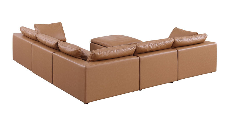 1100 - 6-Piece L-Shaped Sectional (Top-Grain Italian Leather)