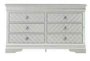 Glory Furniture Verona dresser with sleek wood finish and multiple drawers, modern bedroom storage solution.