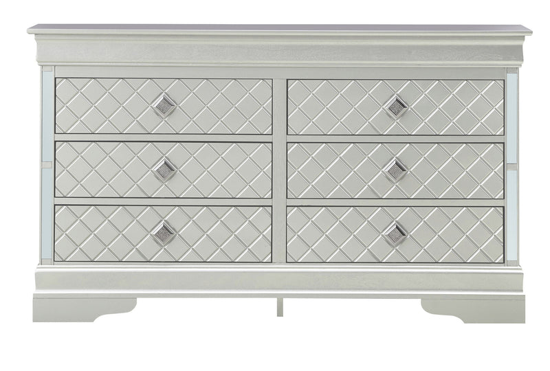 Glory Furniture Verona dresser with sleek wood finish and multiple drawers, modern bedroom storage solution.