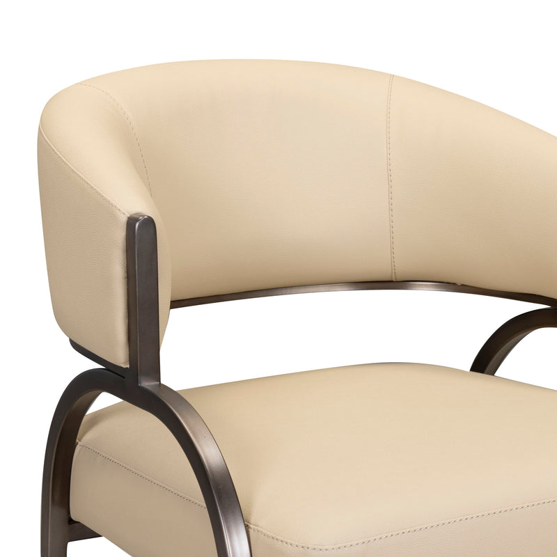 Tatum - Performance Vegan Leather Dining Chair - Taupe - R&R Furniture Gallery (Fountain Valley, CA)