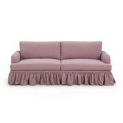 Gertrude upcycled performance fabric sofa by TOV Furniture, stationary sofa with sleek design and modern upholstery in a living room scene.