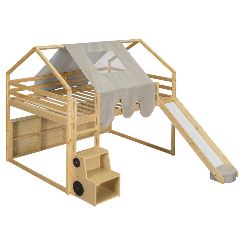 Loft Bed With House Shaped Frame And Tent - R&R Furniture Gallery (Fountain Valley, CA)