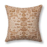 Villa Medley 22 x 22 inch JL accent pillow in vintage natural and amberwood tones