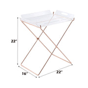 Cercie - Tray Table - Clear Acrylic & Copper - R&R Furniture Gallery (Fountain Valley, CA)