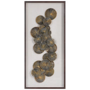 Uttermost The Times shadow box wall art in light brown, modern wall decor with layered design and textured surface.