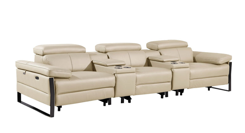 1246 - Modular Power Reclining Dual Console Sofa And Console Loveseat Set With Power Headrests
