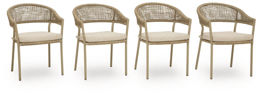 Orchard Beach - Arm Chair With Cushion (Set of 4) - Beige - R&R Furniture Gallery (Fountain Valley, CA)