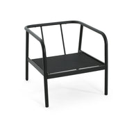 Leora - Modern Minimalist Round Tube Sofa Chair With Cushions - Beige / Black - R&R Furniture Gallery (Fountain Valley, CA)