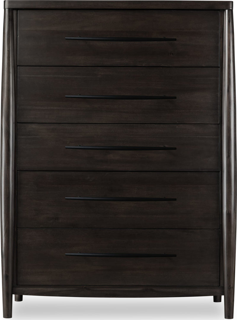 Koko Five Drawer Acacia Wood Chest in Minx