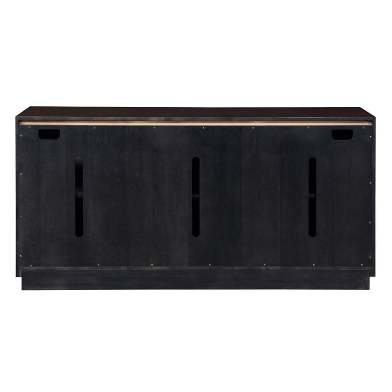 Geranio - Console Cabinet - Metallic Silver & Walnut - R&R Furniture Gallery (Fountain Valley, CA)