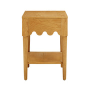 TOV Furniture Oodle accent nightstand with a modern design, featuring a sleek surface and storage drawer in a contemporary style.