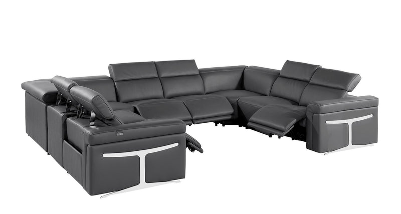 1126 - 8-Piece U-Shaped Sectional Sofa In With 4 Power Recliners & Power Headrests