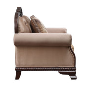 Chateau De Ville - Sofa With 5 Pillows (Same Lv01588) - Fabric & Espresso - R&R Furniture Gallery (Fountain Valley, CA)
