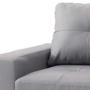 Glory Furniture upholstered track arm loveseat with cozy cushioning and modern design in a compact stationary style.