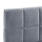 DreamHaus full size upholstered mid-century modern daybed in gray with an elegant design and plush fabric, featuring a sleek sofa bed frame.