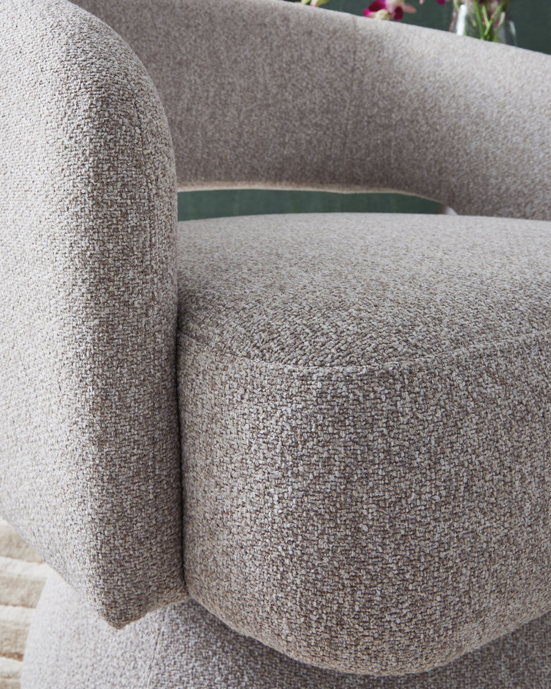 Nashkins - Swivel Accent Chair - Pebble - R&R Furniture Gallery (Fountain Valley, CA)