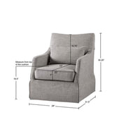 Traditional Design London Skirted Swivel Chair - R&R Furniture Gallery (Fountain Valley, CA)
