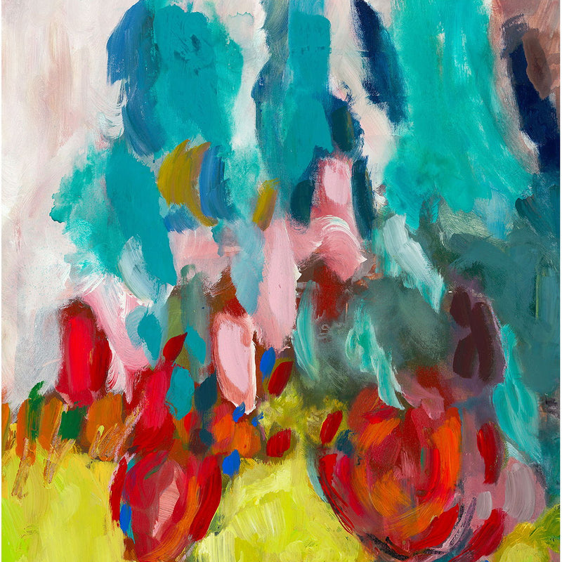 Ground Breaking - 48" x 48" Painting By Buddy Whitlock - Blue - R&R Furniture Gallery (Fountain Valley, CA)
