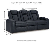 Fyne-dyme - Power Reclining Sofa With Adj Headrest - R&R Furniture Gallery (Fountain Valley, CA)