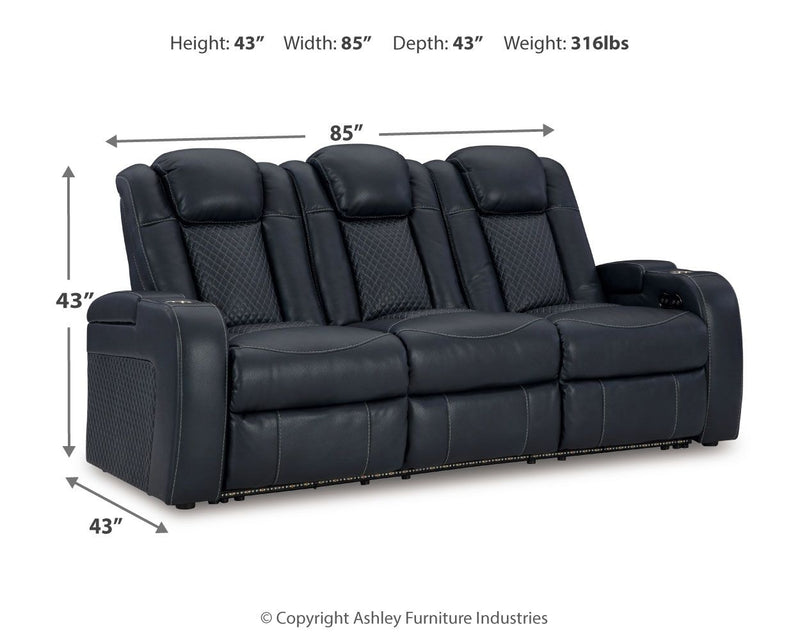 Fyne-dyme - Power Reclining Sofa With Adj Headrest - R&R Furniture Gallery (Fountain Valley, CA)