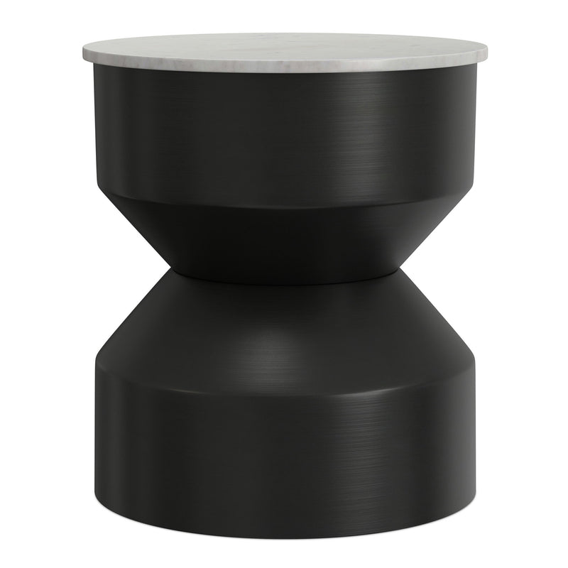 Maxine - Side Table - Black White - R&R Furniture Gallery (Fountain Valley, CA)