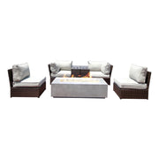Outdoor Elegance Conversation Set With Fire Pit - R&R Furniture Gallery (Fountain Valley, CA)