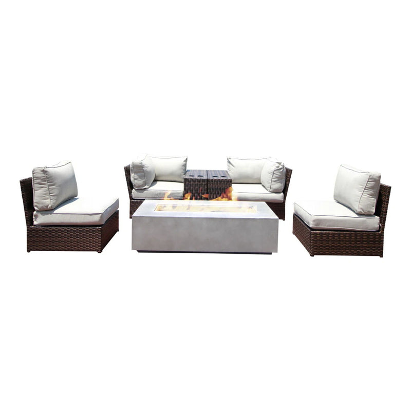 Outdoor Elegance Conversation Set With Fire Pit - R&R Furniture Gallery (Fountain Valley, CA)