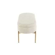 Lumi Source Chloe contemporary glam storage bench with upholstered top and sleek design, ideal for modern living spaces.