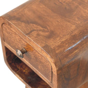 Mini California Curved Nightstand Wth Lower Slot - R&R Furniture Gallery (Fountain Valley, CA)