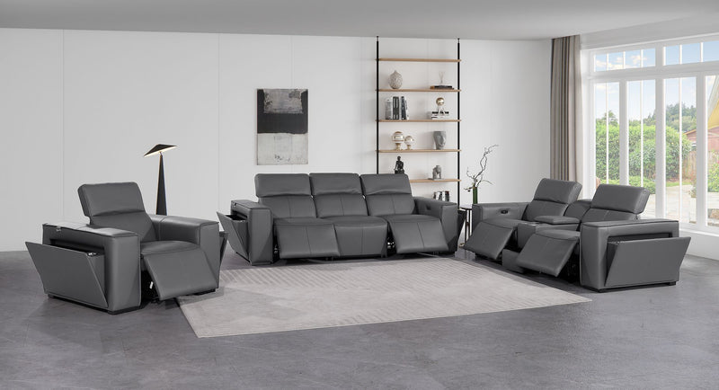 1224 - 7-Piece Modular Power Reclining Sofa, Loveseat & Chair Set In With 5 Power Recliners & Power Headrests