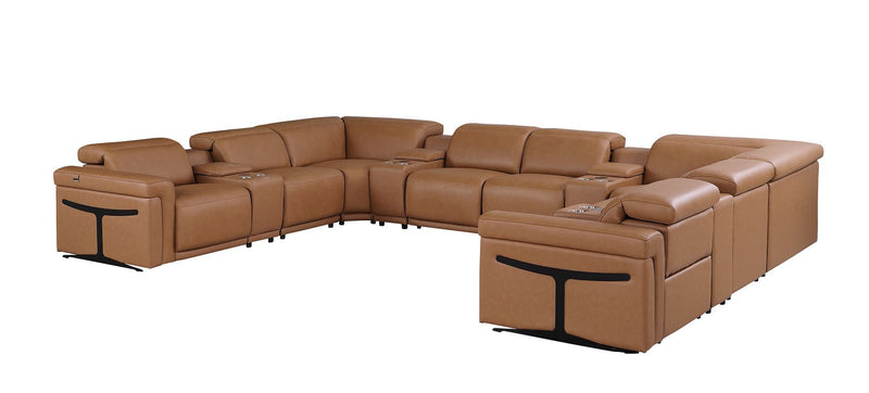 1126 - 12-Piece U-Shaped Sectional Sofa In With 4 Power Recliners & Power Headrests
