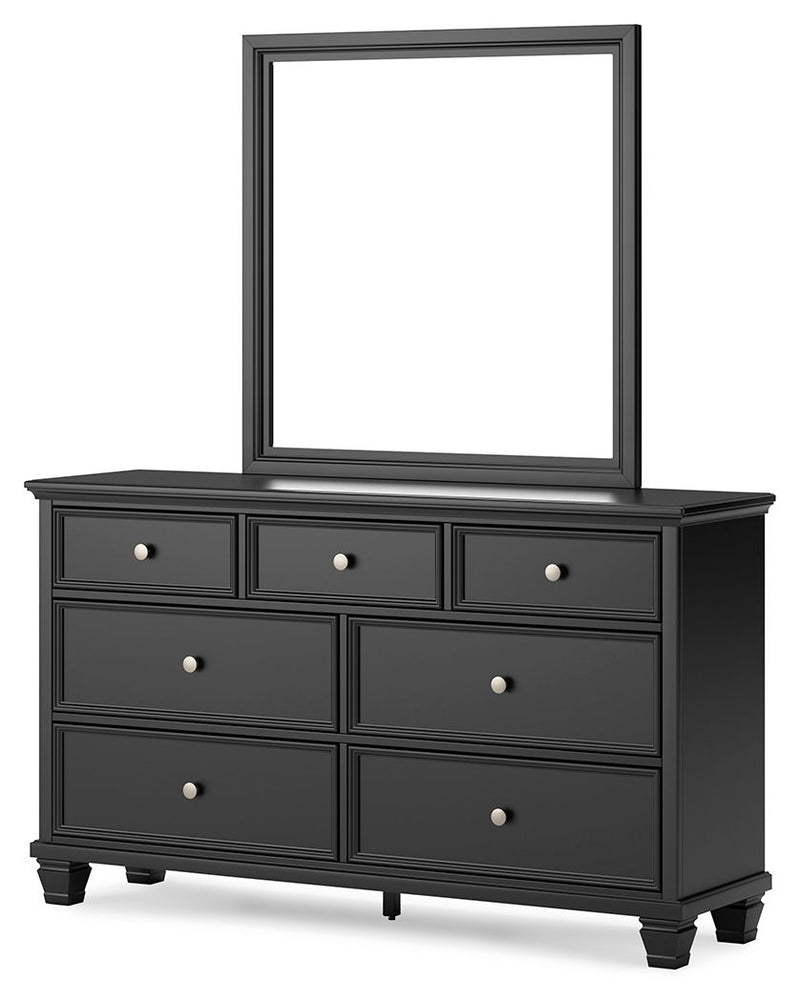 Lanolee - Dresser And Mirror - Black - R&R Furniture Gallery (Fountain Valley, CA)