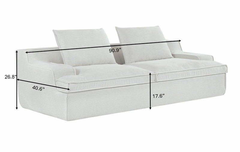 Nimbus - Oversized Full Foam 4 Seater Couch For Living Room Upholstered In Soft, Wide Armrests - R&R Furniture Gallery (Fountain Valley, CA)