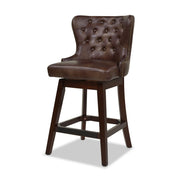 Holmes - Tufted High Back 360 Swivel Counter Height Barstool - R&R Furniture Gallery (Fountain Valley, CA)