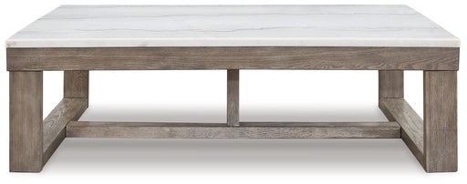 Loyaska - Rectangular Cocktail Table - Brown / Ivory - R&R Furniture Gallery (Fountain Valley, CA)
